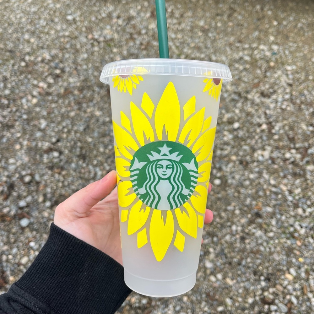 Starbucks tumbler sunflowers
